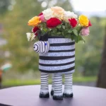 ⁦Borowski ZEBRA Vase – Black White⁩ - الصورة ⁦2⁩