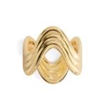 L'Objet Ripple Napkin Rings (Set of 4) - Gold - Image 4