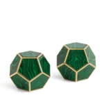 L'Objet Malachite Pentagon Spice Jewels (Set of Two)