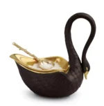 L'Objet Swan Salt Cellar - Black - Image 4