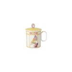 Swarovski IDYLLIA Finch Yellow Mug with Handle and Lid