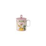 Swarovski IDYLLIA Flycatcher Pink Mug with Handle and Lid