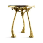Michael Aram Palm Accent Table Gold - Image 4