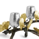 Michael Aram Butterfly Ginkgo Candleholders Low - Image 2