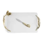 Michael Aram Tulip Cheeseboard w Knife