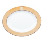 Roberto Cavalli Lizzard Gold Oval Plate 36 cm