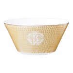 Roberto Cavalli Lizzard Gold Fruit Bowl