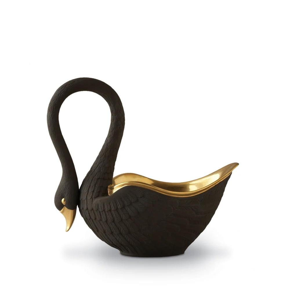L'Objet Medium Swan Bowl - Black L'Objet Medium Swan Bowl - Black - Image 1