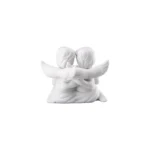 Engel klein Weiss matt Pair angels w. heart 6.5cm - Image 2
