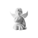 Engel klein Weiss matt Angel kissing hand 10.5cm