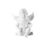 Engel mittel Weiss matt / Angel with heart