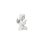Engel klein Weiss matt/ Angel kissing hand 14cm - Image 4