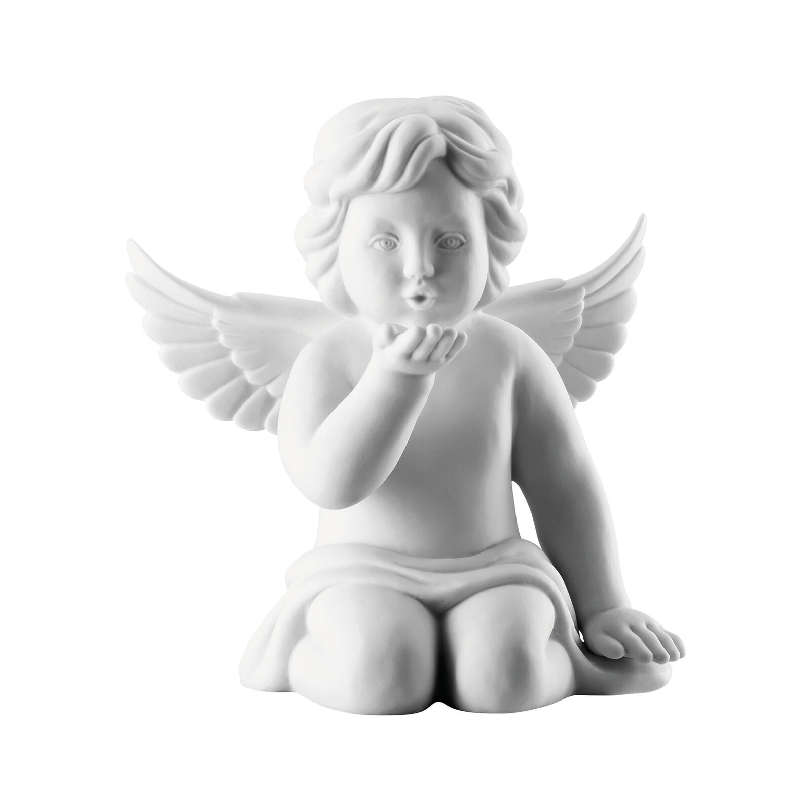 Ominia_Rosenthal_Engel _69056-000102-90084_f25 Engel klein Weiss matt/ Angel kissing hand 14cm - Image 1