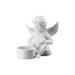 Engel klein Weiss matt Angel with heart 10cm