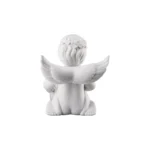 Engel klein Weiss matt Angel w. flor.wreath 10cm - Image 4