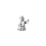 Engel klein Weiss matt Angel with flowerpot 6cm - Image 3