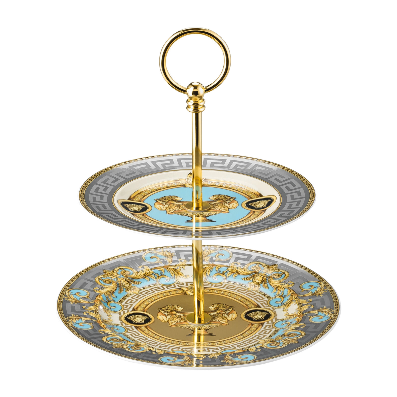 Ominia_Versace_ Prestige_Gala_Bleu_19325-403638-25316_f25 Prestige Gala Bleu/ Etagere small 2tiers - Image 1