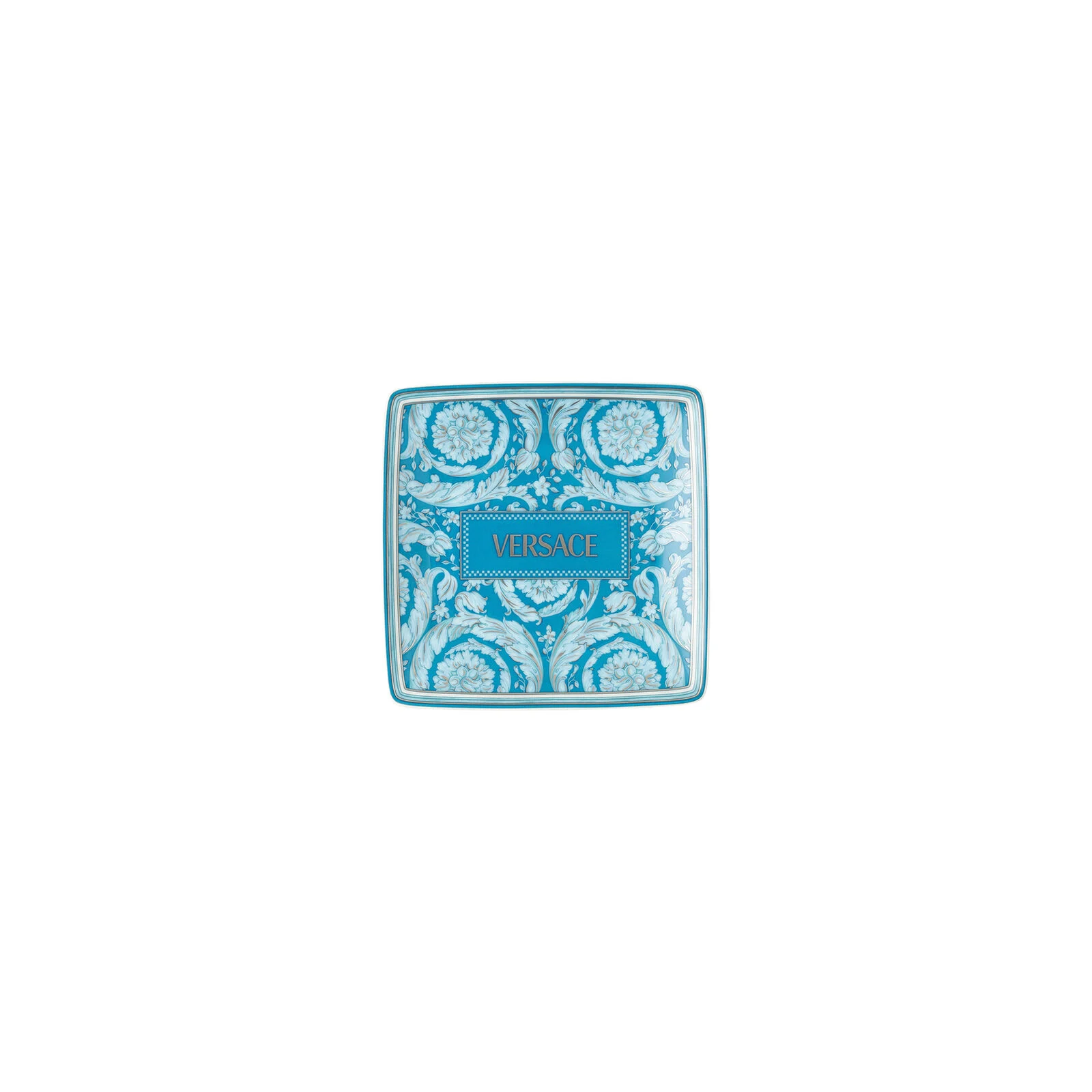 Ominia_Versace_Barocco_Teal_11940-403769-15253_1_f25 Barocco Teal/ Bowl 12 cm sq. flat - Image 1